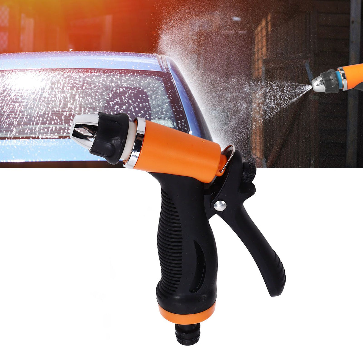 12V Pressure Washer 100W Portable Car Washer Pump Cleaning Kit for Home Garden G1/2 External Thread