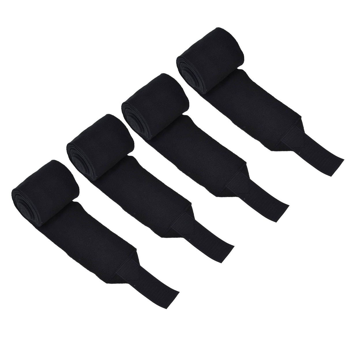 4Pcs Horse Leg Warp Self Adhesive Breathable Wear Resistant Animal Leg Bandage for Cows Horses Black