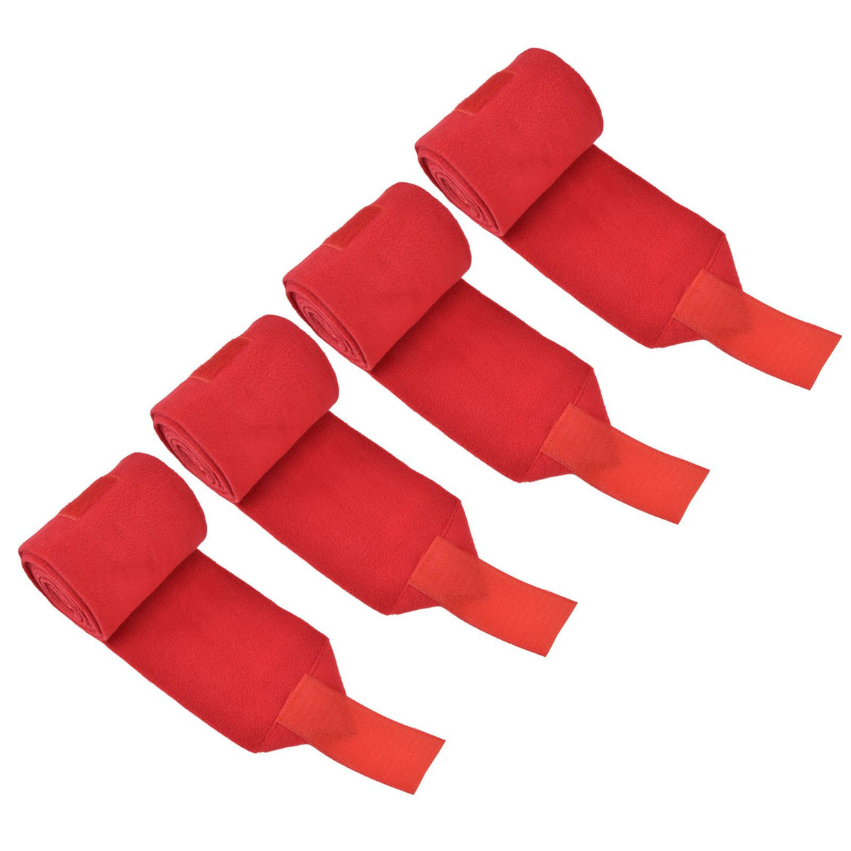 4Pcs Horse Leg Warp Self Adhesive Breathable Wear Resistant Animal Leg Bandage for Cows Horses Red
