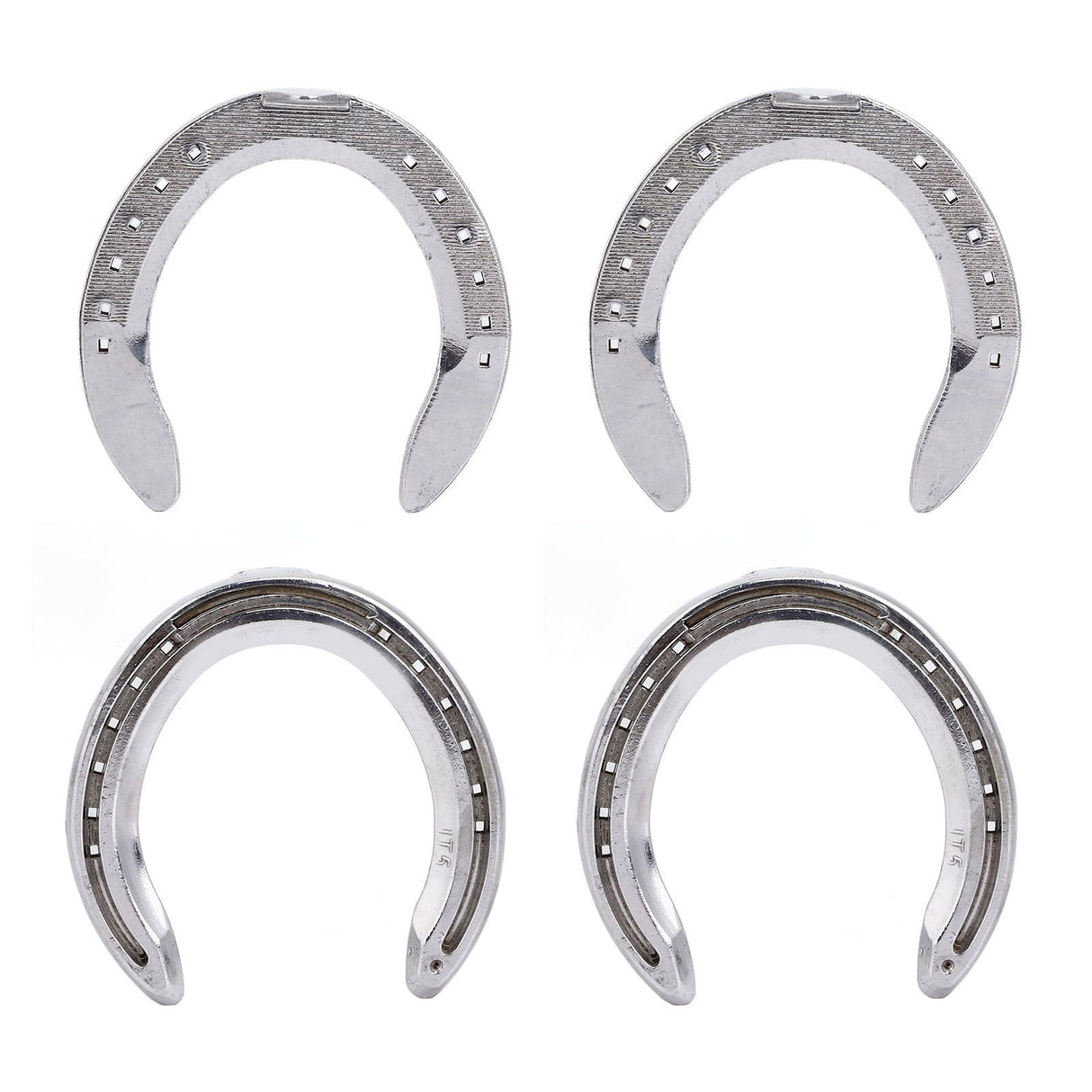 4pcs Horseshoes Aluminum Alloy Light Weight Reliable Practical Horse Riding Accessory for Racecourse Farm No. 5
