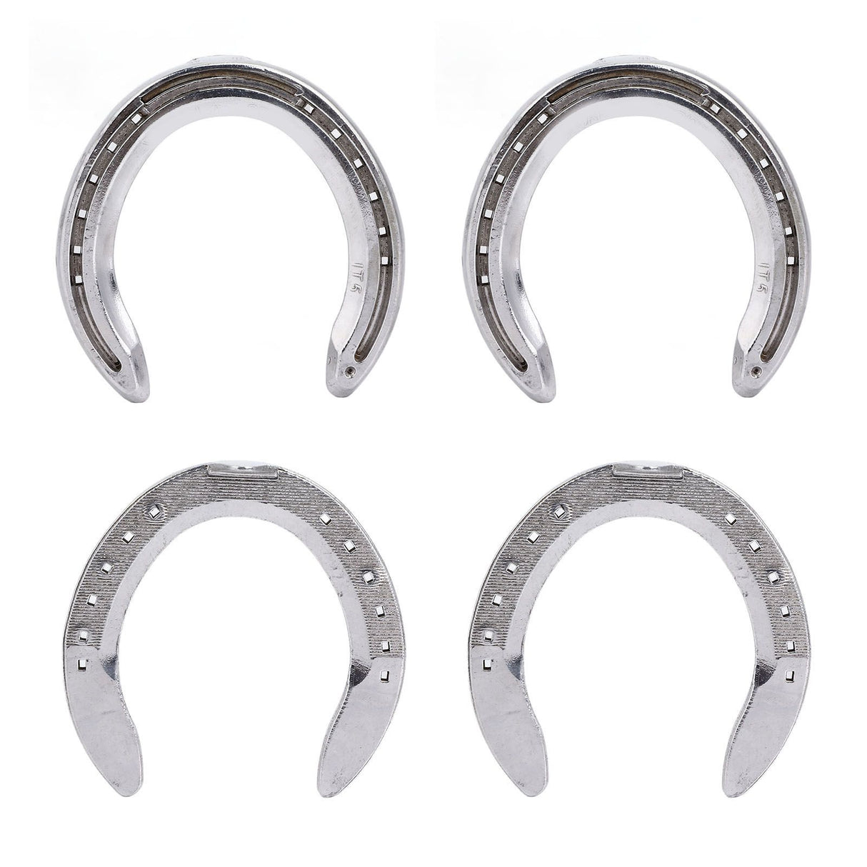 4pcs Horseshoes Aluminum Alloy Light Weight Reliable Practical Horse Riding Accessory for Racecourse Farm No. 5