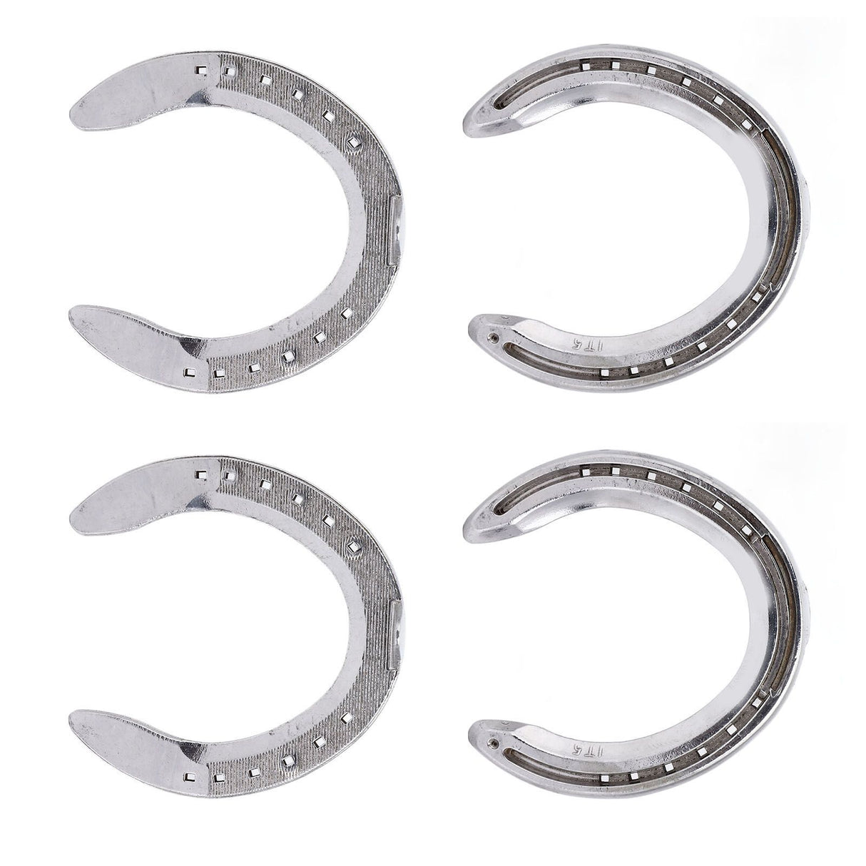 4pcs Horseshoes Aluminum Alloy Light Weight Reliable Practical Horse Riding Accessory for Racecourse Farm No. 5