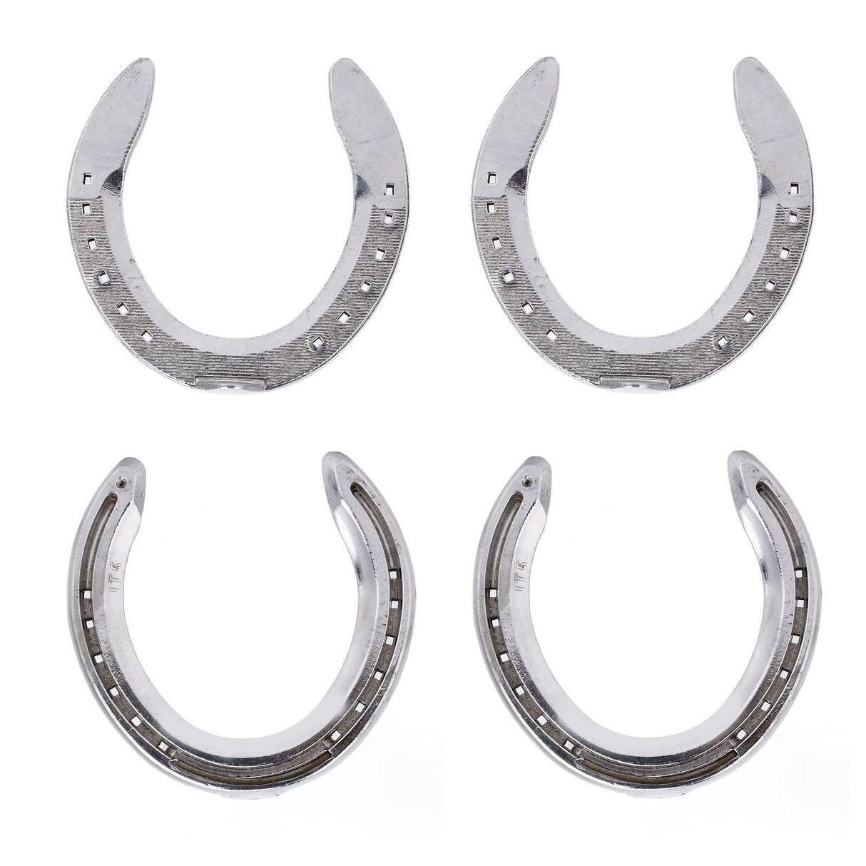 4pcs Horseshoes Aluminum Alloy Light Weight Reliable Practical Horse Riding Accessory for Racecourse Farm No. 5