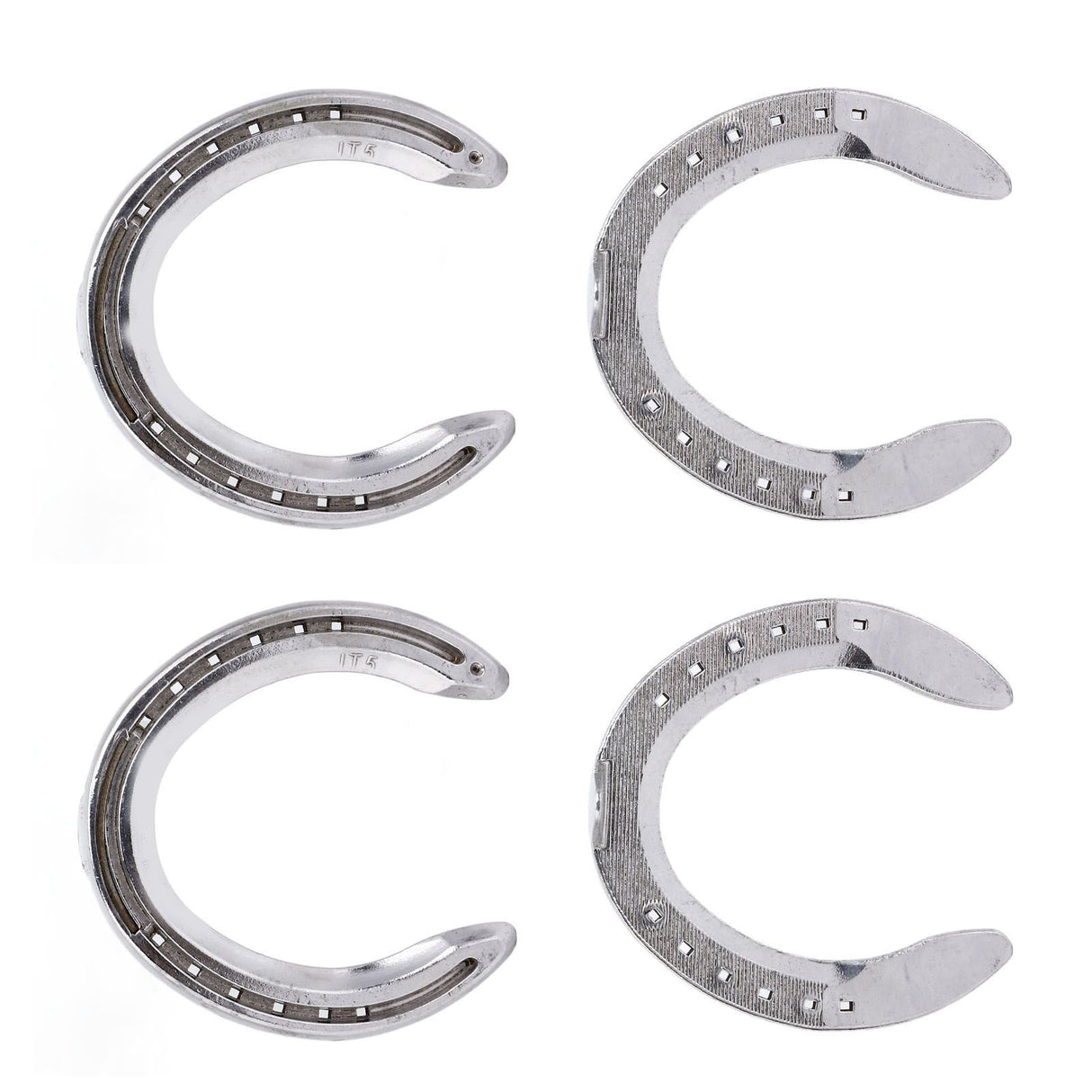 4pcs Horseshoes Aluminum Alloy Light Weight Reliable Practical Horse Riding Accessory for Racecourse Farm No. 5