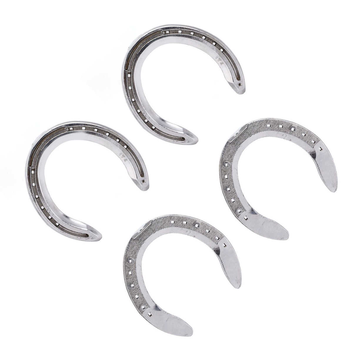 4pcs Horseshoes Aluminum Alloy Light Weight Reliable Practical Horse Riding Accessory for Racecourse Farm No. 5