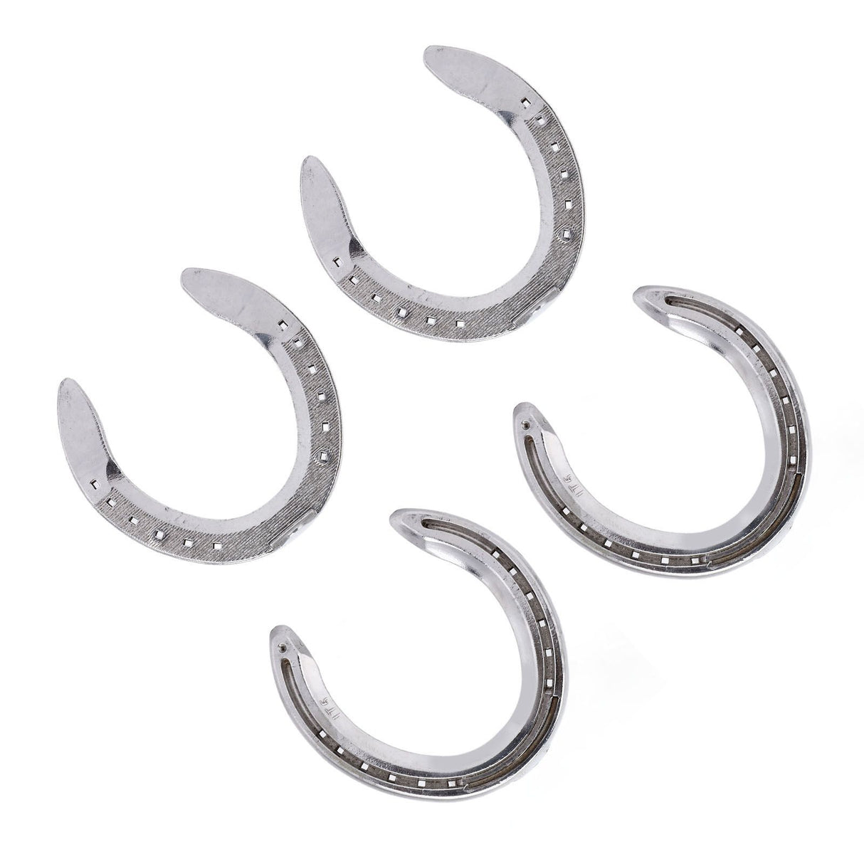 4pcs Horseshoes Aluminum Alloy Light Weight Reliable Practical Horse Riding Accessory for Racecourse Farm No. 5