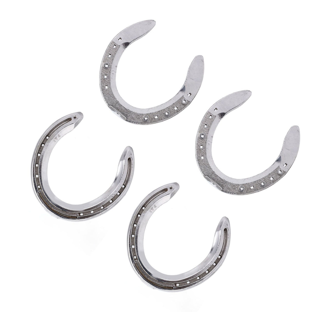 4pcs Horseshoes Aluminum Alloy Light Weight Reliable Practical Horse Riding Accessory for Racecourse Farm No. 5