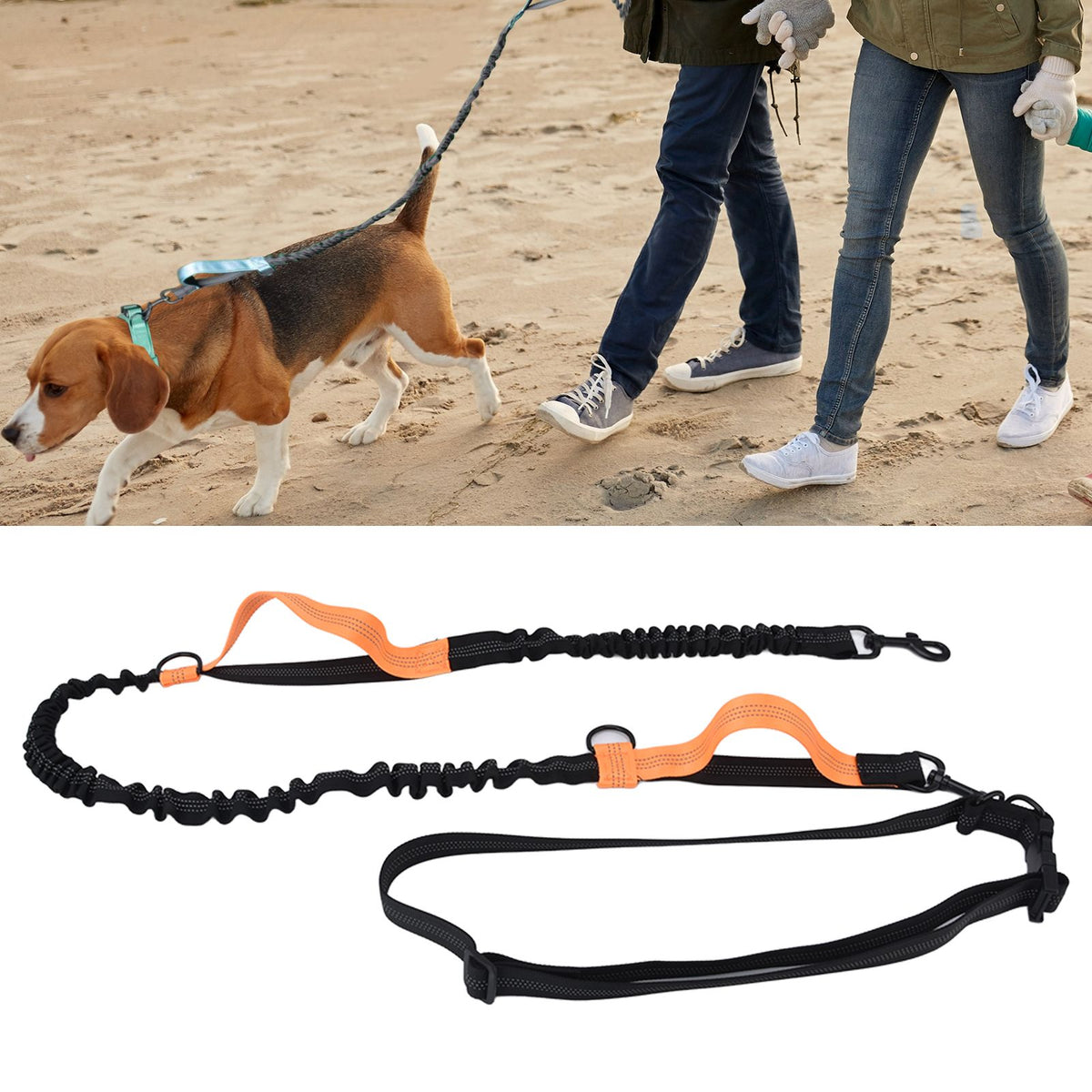 Pet Leash Reflective Retractable Portable Adjustable Dog Traction Rope for Pets Dogs Orange