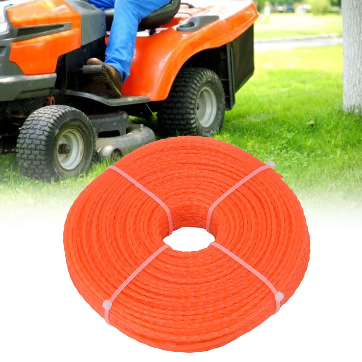 Nylon Trimmer Cord 2.7mm 100m Twist Shape Trimmer Line for Heavy Duty Lawn Mower Cutters
