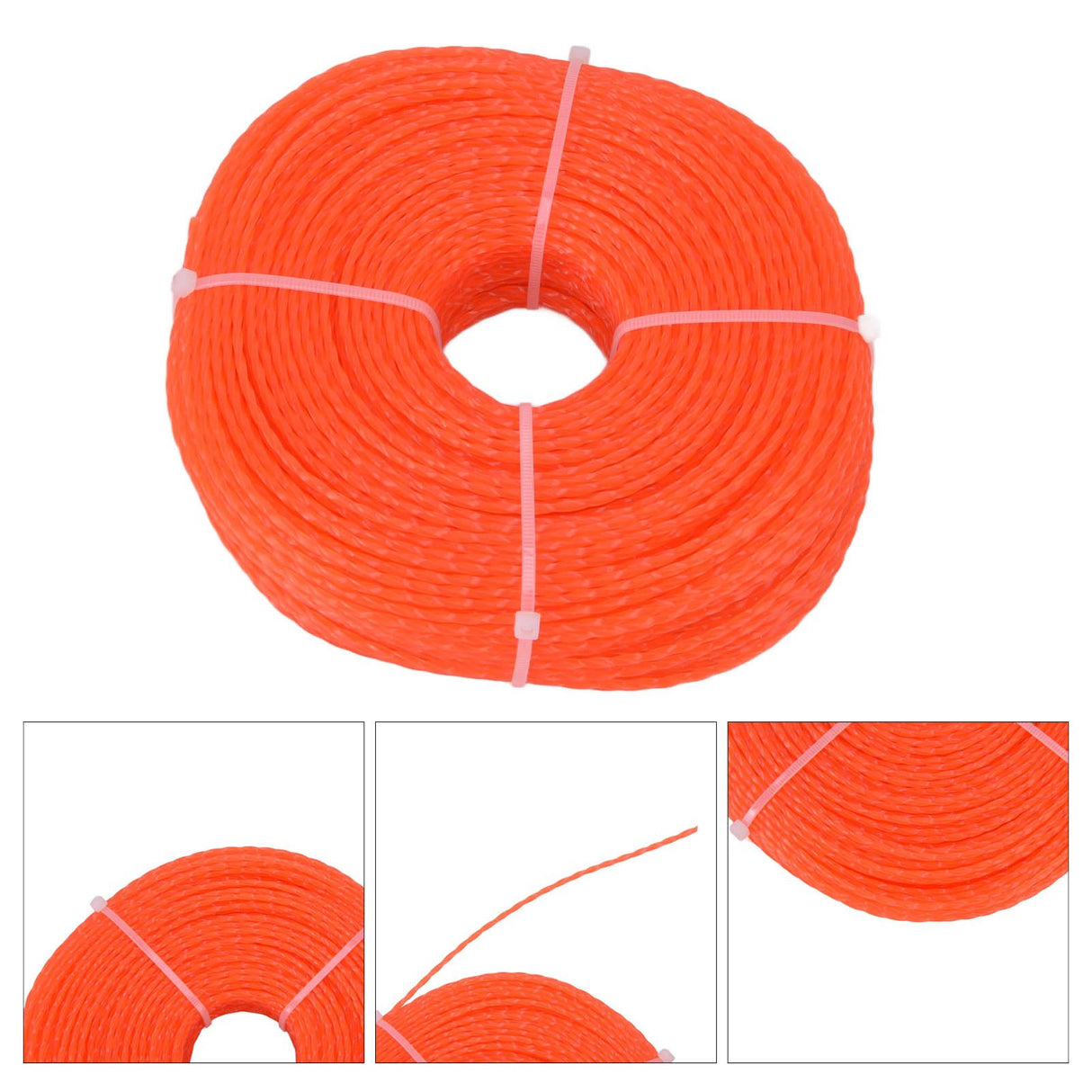 2.4mm 120m Trimmer Line Nylon String Trimmer Line Lawn Mower Accessories for Husqvarna Orange