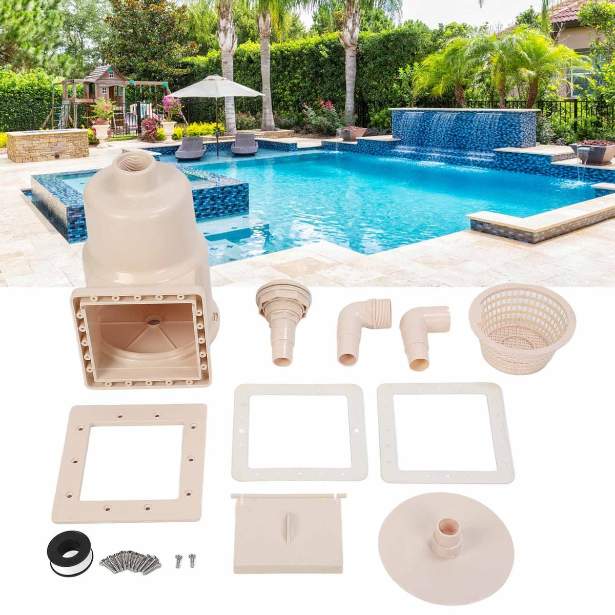 Swimming Pool Skimmer 1.5in Small Drain Pool Drainage Skimmer Swimming Pool Accessories