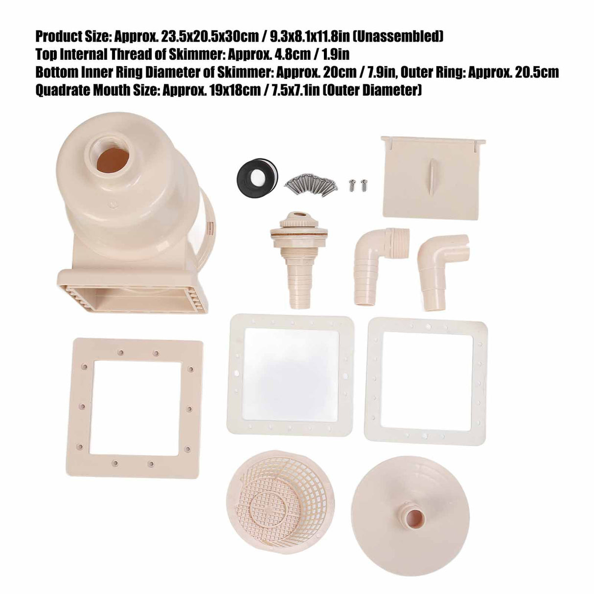 Swimming Pool Skimmer 1.5in Small Drain Pool Drainage Skimmer Swimming Pool Accessories