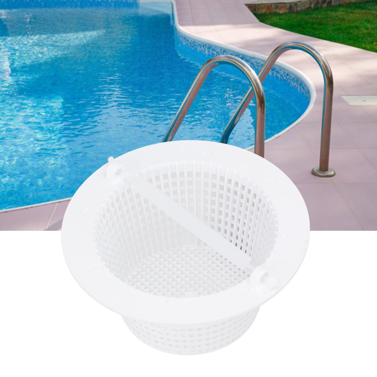 Skimmer Basket Plastic Replacement Swimming Pool Filter Basket with Handle for Hayward SP1091WM