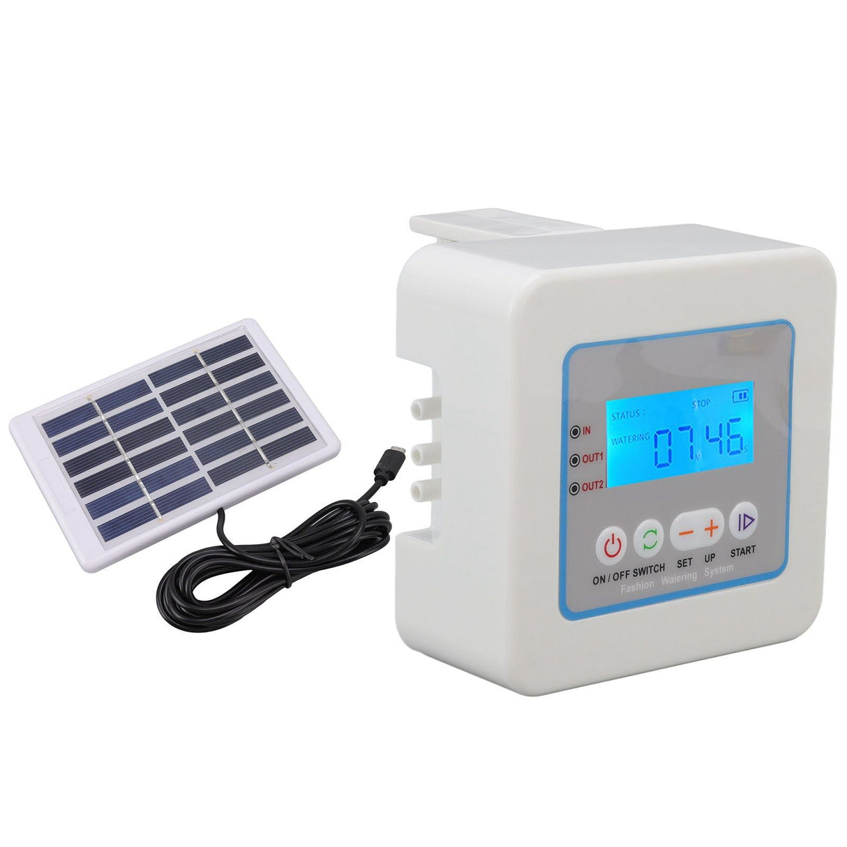 Micro Automatic Drip Irrigation Kit Programmable Timer Solar Multi Function Automatic Watering Sprayer with LED Display