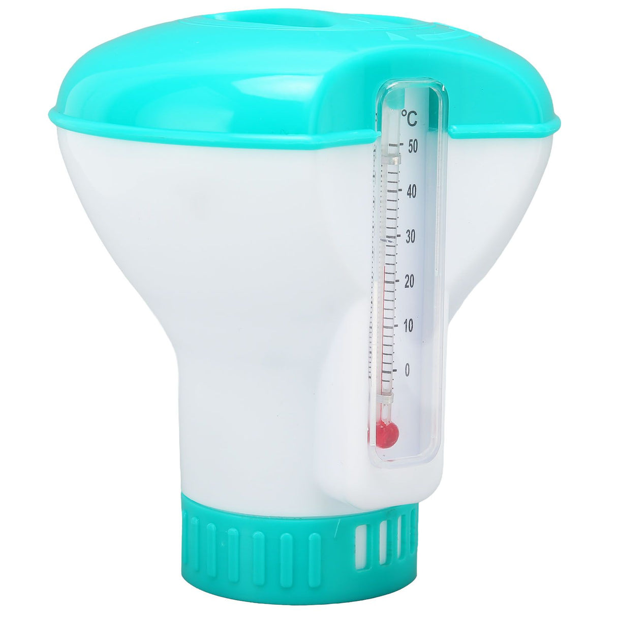 Spa Chemical Dispenser with Thermometer Reusable Lake Blue Swimming Pool Chlorine Tablet Floater