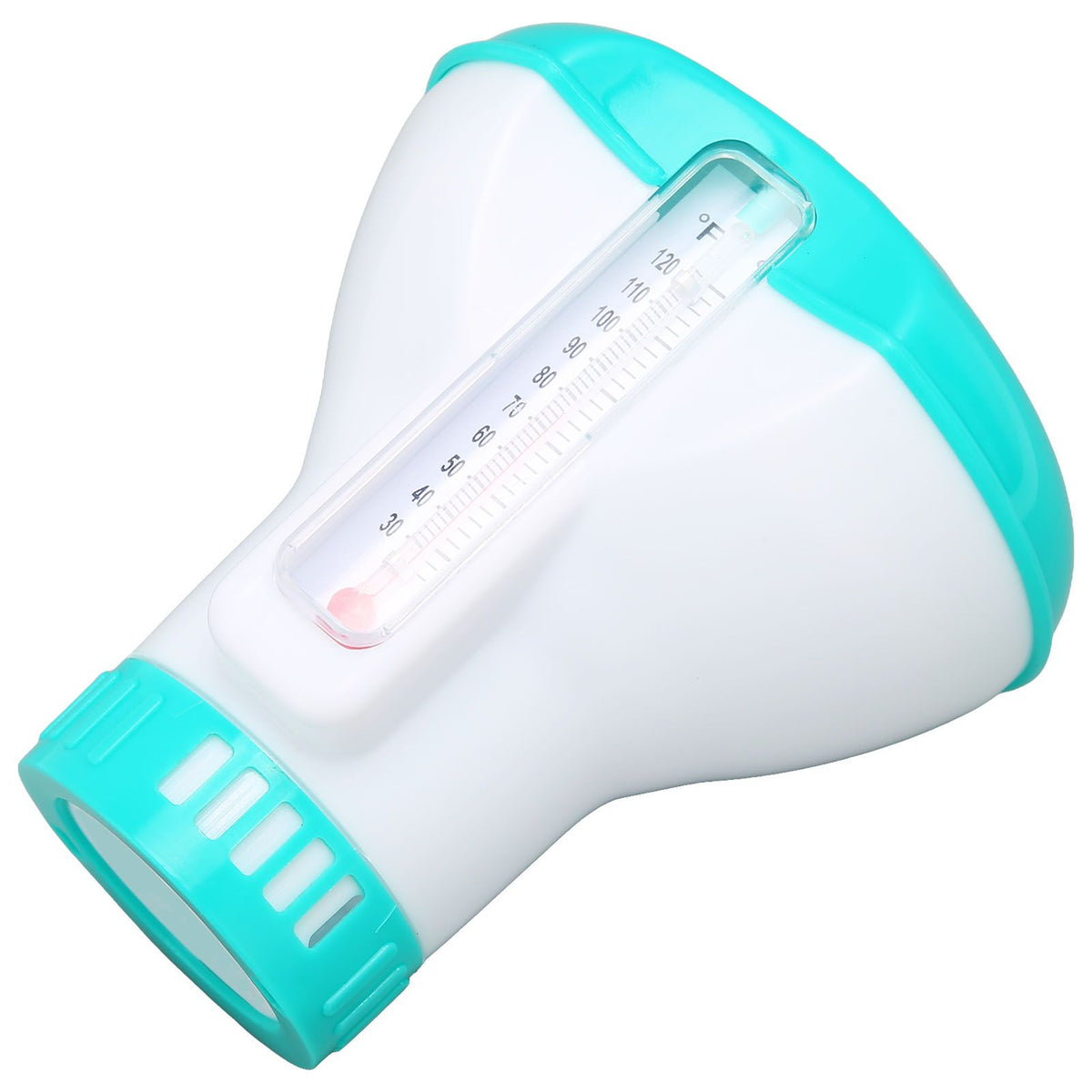 Spa Chemical Dispenser with Thermometer Reusable Lake Blue Swimming Pool Chlorine Tablet Floater