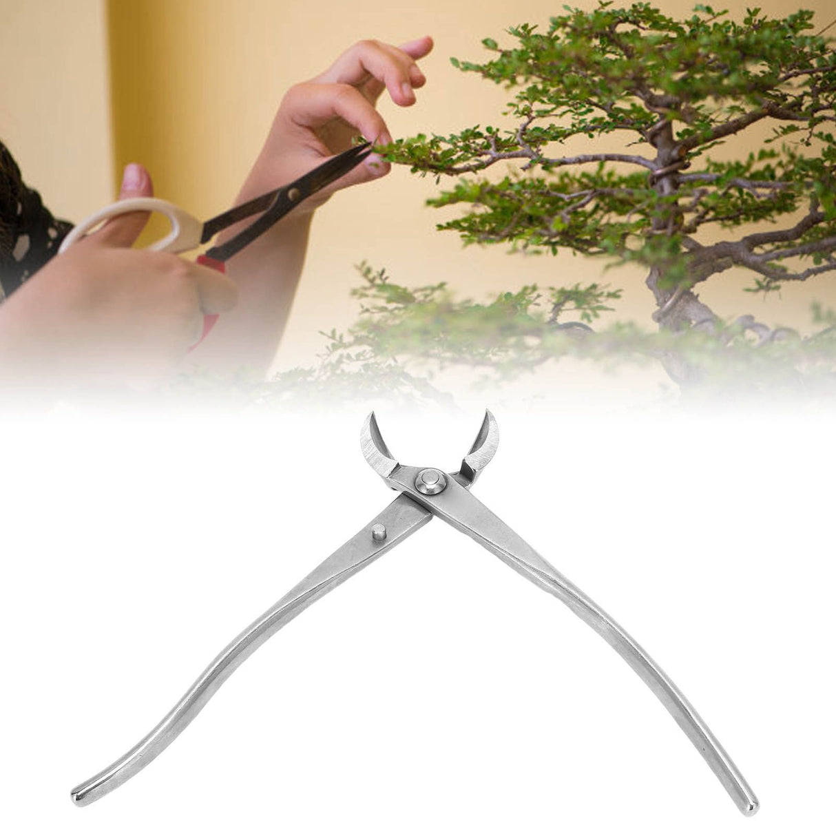 21cm/8.27in Stainless Steel Bonsai Root Cutter Trunk Splitter Branch Cutter Gardening Tool