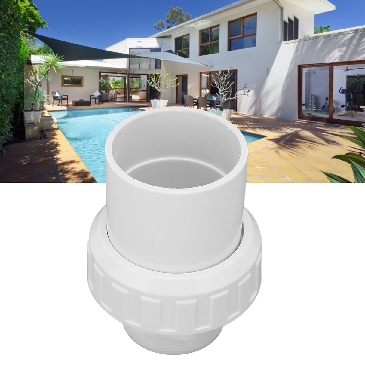 G2 Male Thread Pool Filter Pump Adapter Fitting Quick Connector Replacement for Pool Spa Pump