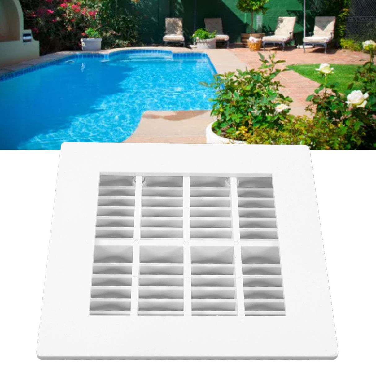 Floor Drain Cover Quadrate Multipurpose Swimming Pool Main Drainage Port for Spa Pool