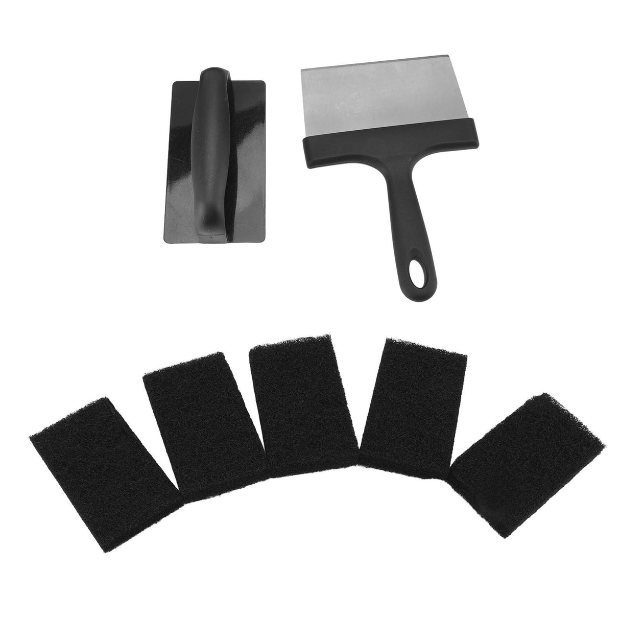 Barbecue Grill Griddle Cleaning Kit BBQ Grill Cleaner Set Includes Stainless Steel Scraper Brush Sponge Blocks