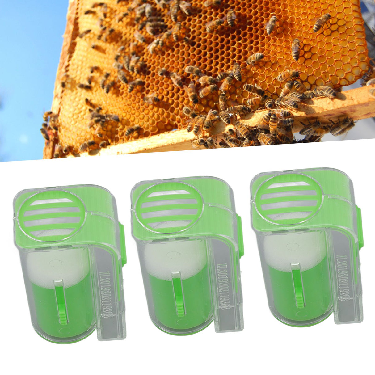 3Pcs Queen Bee Marking Cage Catcher Plastic One Handed Bee Queen Marker Bottle Beekeeping Tools for Beekeepers Green