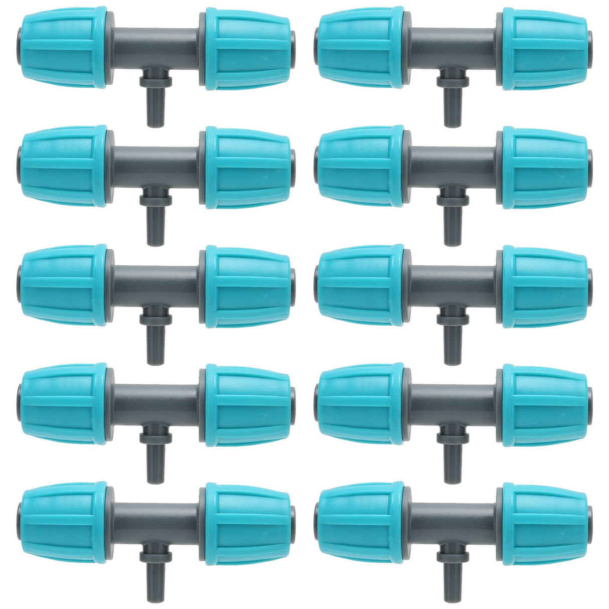 10PCS 16mm to 4/7 Barbed Tee Irrigation Tube Reducing Tee Connector Fitting for Garden Courtyard