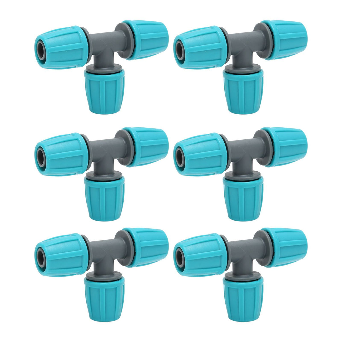 20PCS 16mm Tee Pipe Connector PE Irrigation Tubing Tee for Greenhouses Gardens Agriculture 9.3x6CM