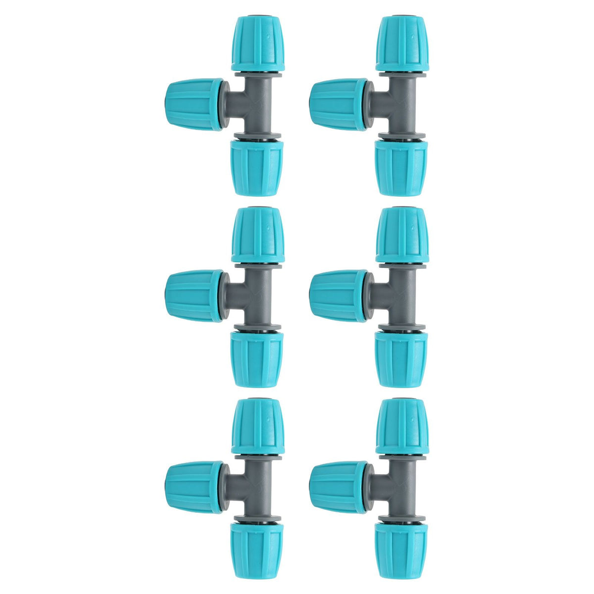 20PCS 16mm Tee Pipe Connector PE Irrigation Tubing Tee for Greenhouses Gardens Agriculture 9.3x6CM