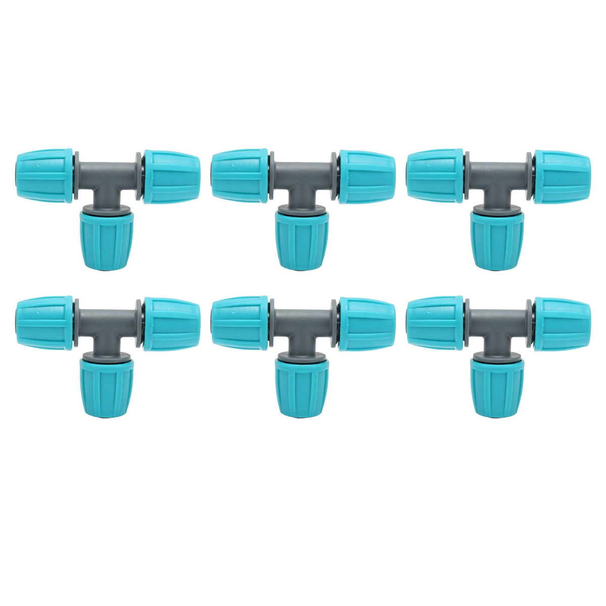 20PCS 16mm Tee Pipe Connector PE Irrigation Tubing Tee for Greenhouses Gardens Agriculture 9.3x6CM