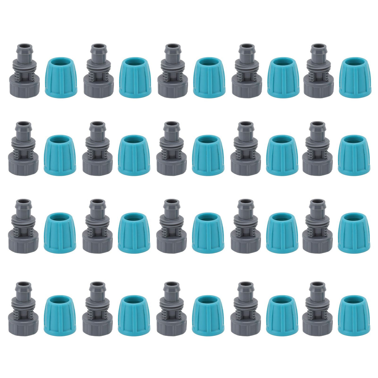 15Pcs Irrigation Tube Locked Nuts Connectors 16mm Durable PE Anti Aging Acidproof Eco Friendly 16mm PE Pipe Connectors