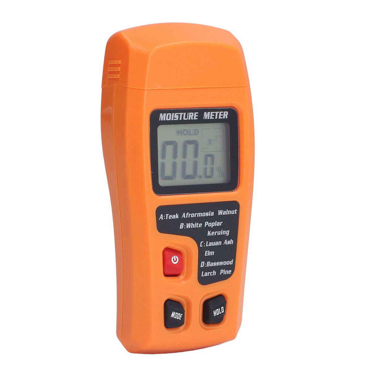 Wood Moisture Meter High Accuracy 4 Modes Orange Moisture Detector for Medicinal Building Materials Paper Cartons