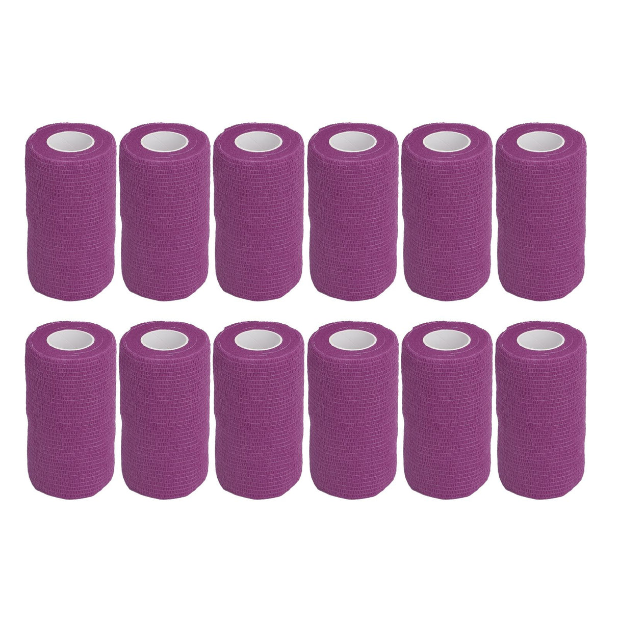 12Pcs Bandage Wrap Natural Latex Elastic Self Adhesive Wrap for Cows Dogs Horses 10cm Purple