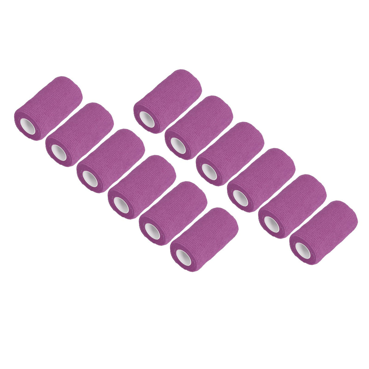 12Pcs Bandage Wrap Natural Latex Elastic Self Adhesive Wrap for Cows Dogs Horses 10cm Purple