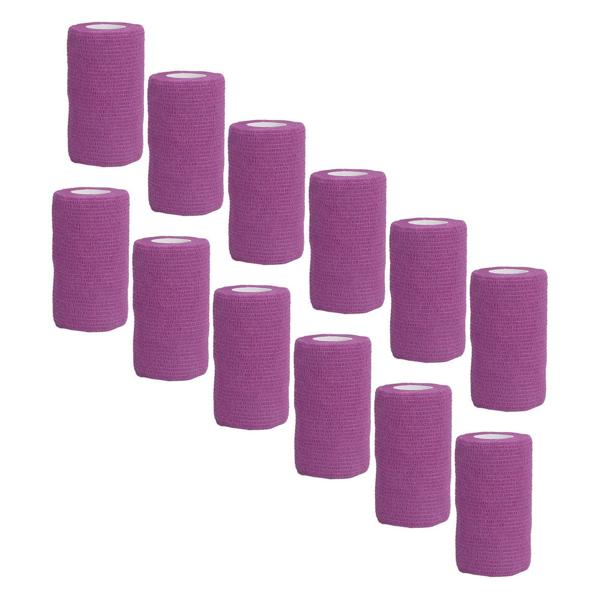 12Pcs Bandage Wrap Natural Latex Elastic Self Adhesive Wrap for Cows Dogs Horses 10cm Purple