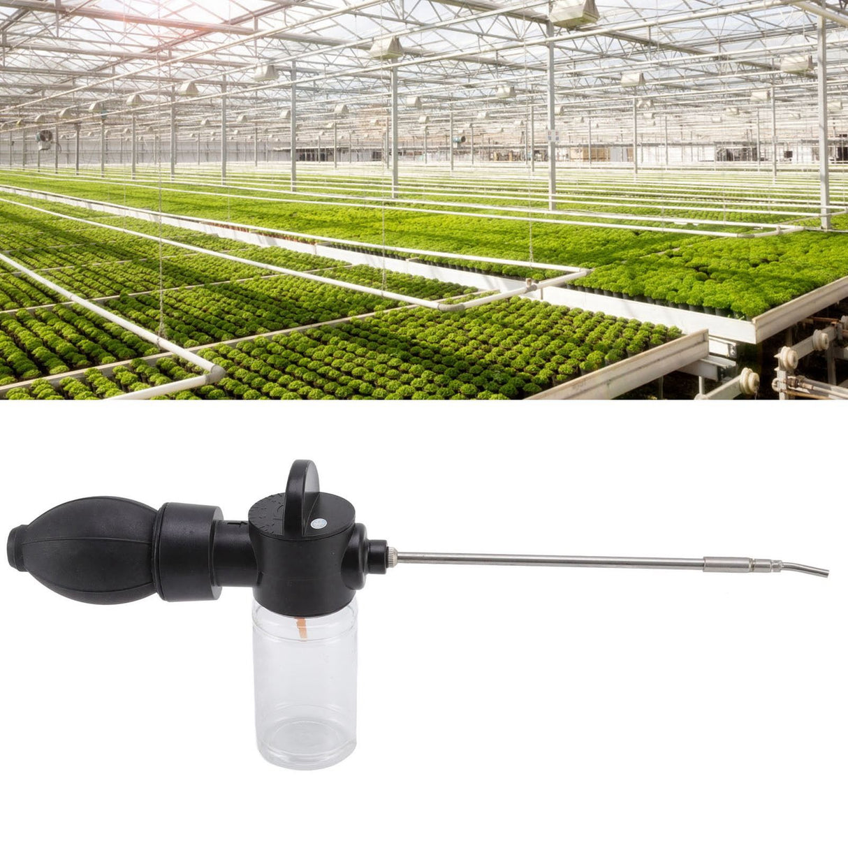Pest Control Bulb Duster with 3 Stainless Steel Nozzles Termite Removal Tool Set for Agriculture Forestry