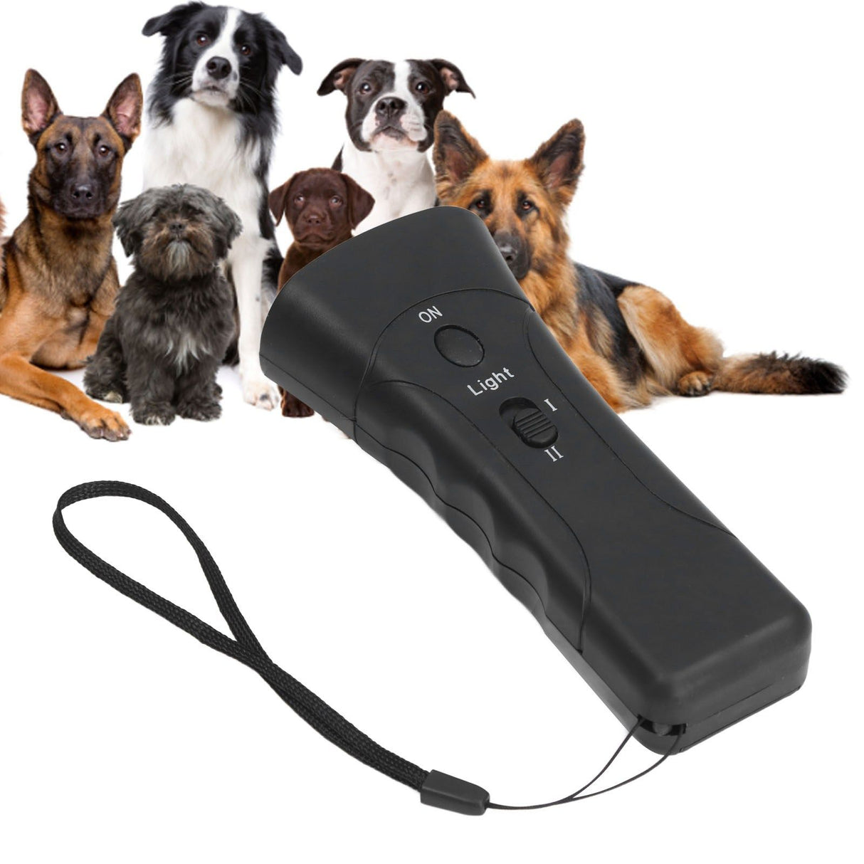 Ultrasonic Dog Chaser LED Ultrasonic Ergonomic Handle Dog Training Portable Dog Trainer for Dog Home Outdoor