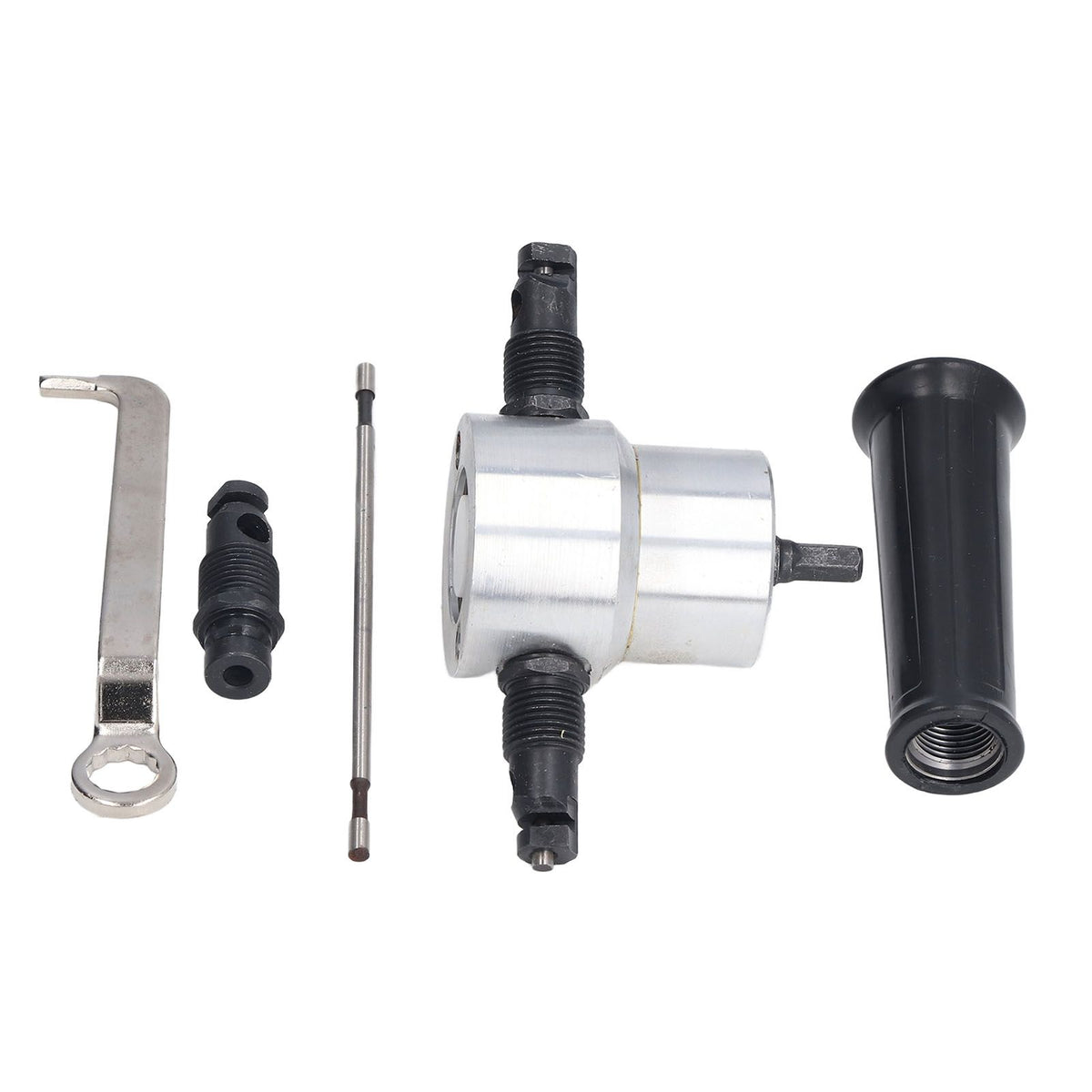 Double Head Sheet Metal Nibbler Cutter Adjustment High Hardness Multifunctional Drill Attachment Metal Nibbler Tool Kit