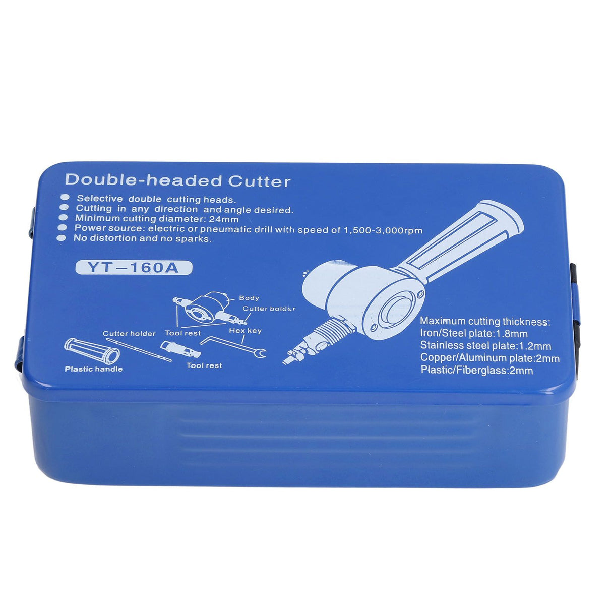 Double Head Sheet Metal Nibbler Cutter Adjustment High Hardness Multifunctional Drill Attachment Metal Nibbler Tool Kit