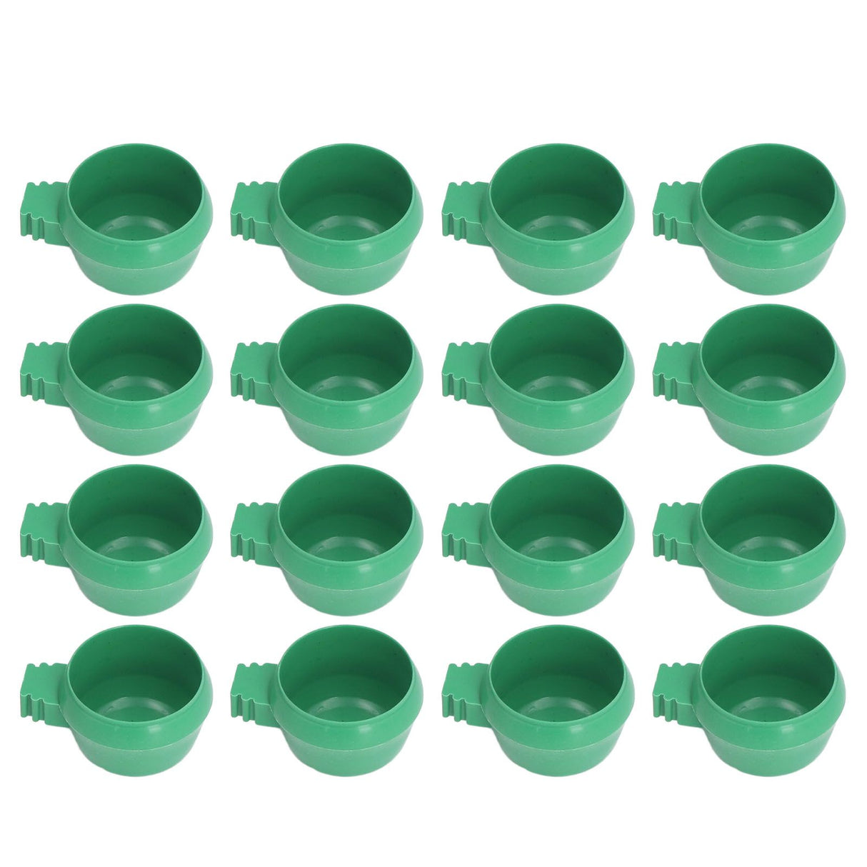 25Pcs Mini Bird Parrots Food Water Bowl Inlay Installation Round Green Parrots Small Food Water Bowl for Farms Home S