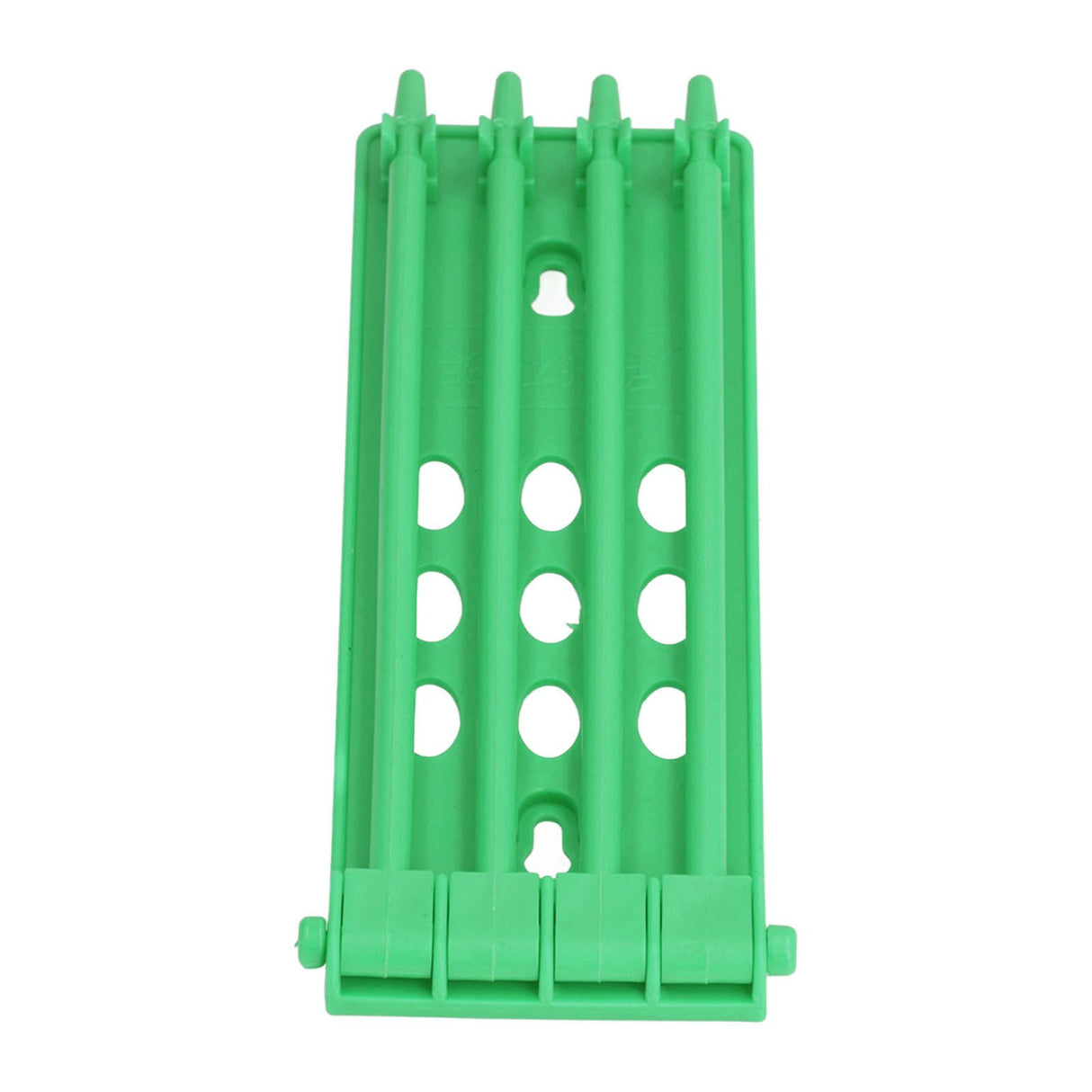 4Pcs Pigeon Leg Ring Stand 4 Column Design Large Capacity Wall Mounted Safe Durable Plastic Parrot Leg Ring Holder Green