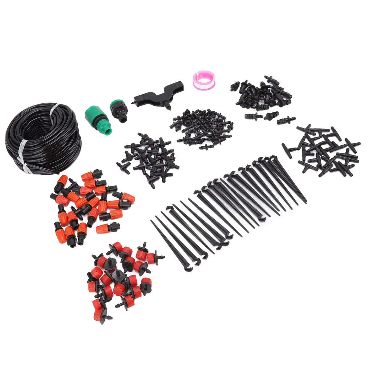 49.2ft Drip Irrigation Kit Adjustable Automatic Atomizing Watering System for Potted Plants Garden Greenhouse