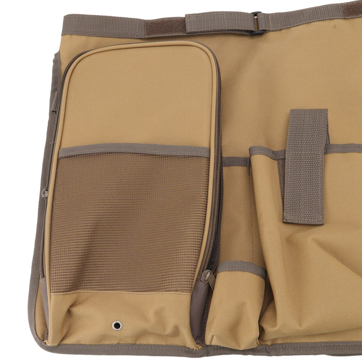 Bucket Organization Bag Round Shape Large Capacity Portable Handle Khaki Outdoor Bucket Tool Bag for Garden