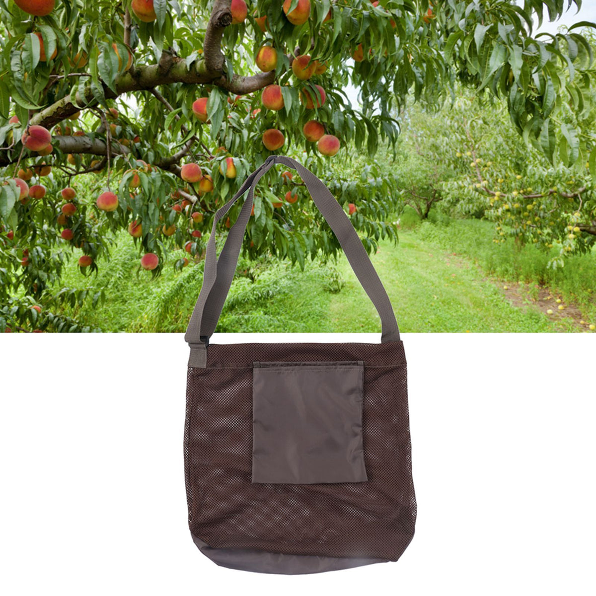 Orchard Fruit Picking Bag Mushroom Hunting Foraging Storage Pouch Large Capacity Foldable Shopping Bag