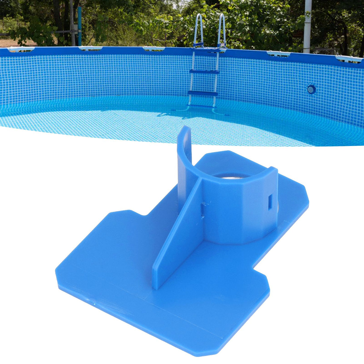 Swimming Pool Pipe Holders Above Ground Pool Hose Support Brackets with Cable Tie and Tape for Hot Tub Blue