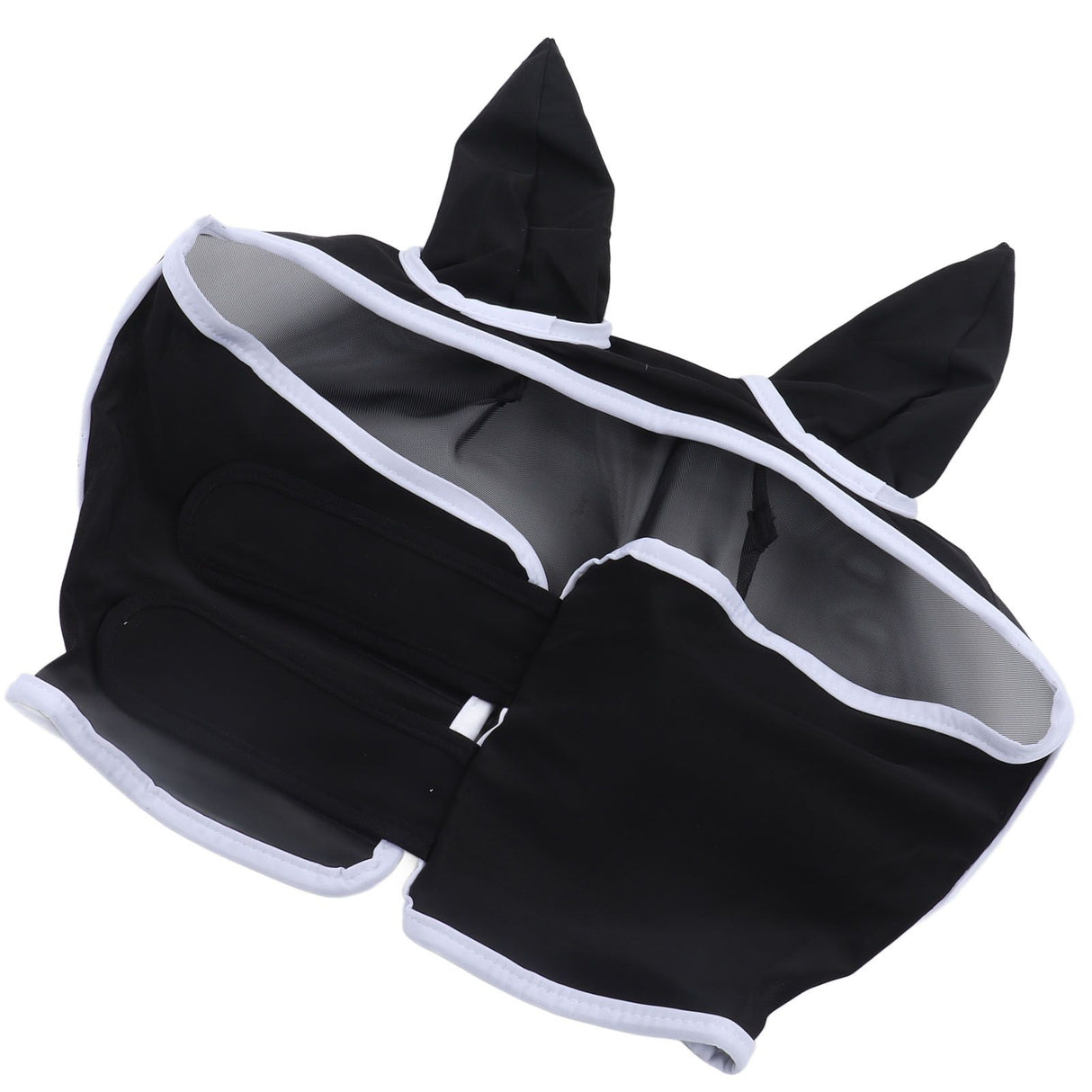 Horse Fly Mask Breathable Comfortable Soft Fine Mesh Design Horse Face Mask Horse Supplies with Ears Black