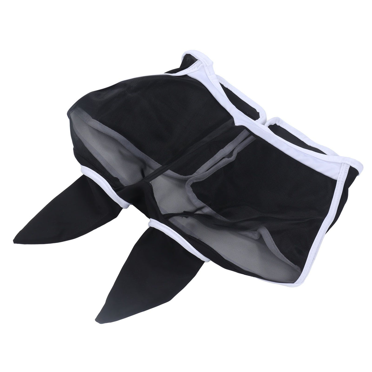 Horse Fly Mask Breathable Comfortable Soft Fine Mesh Design Horse Face Mask Horse Supplies with Ears Black