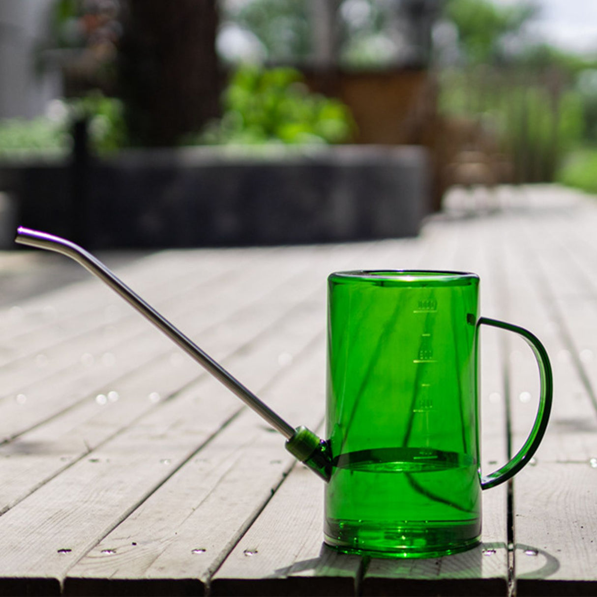 1L Watering Can PP Fully Transparent Indoor Plants Watering Can with Long Spout for Garden Emeralds