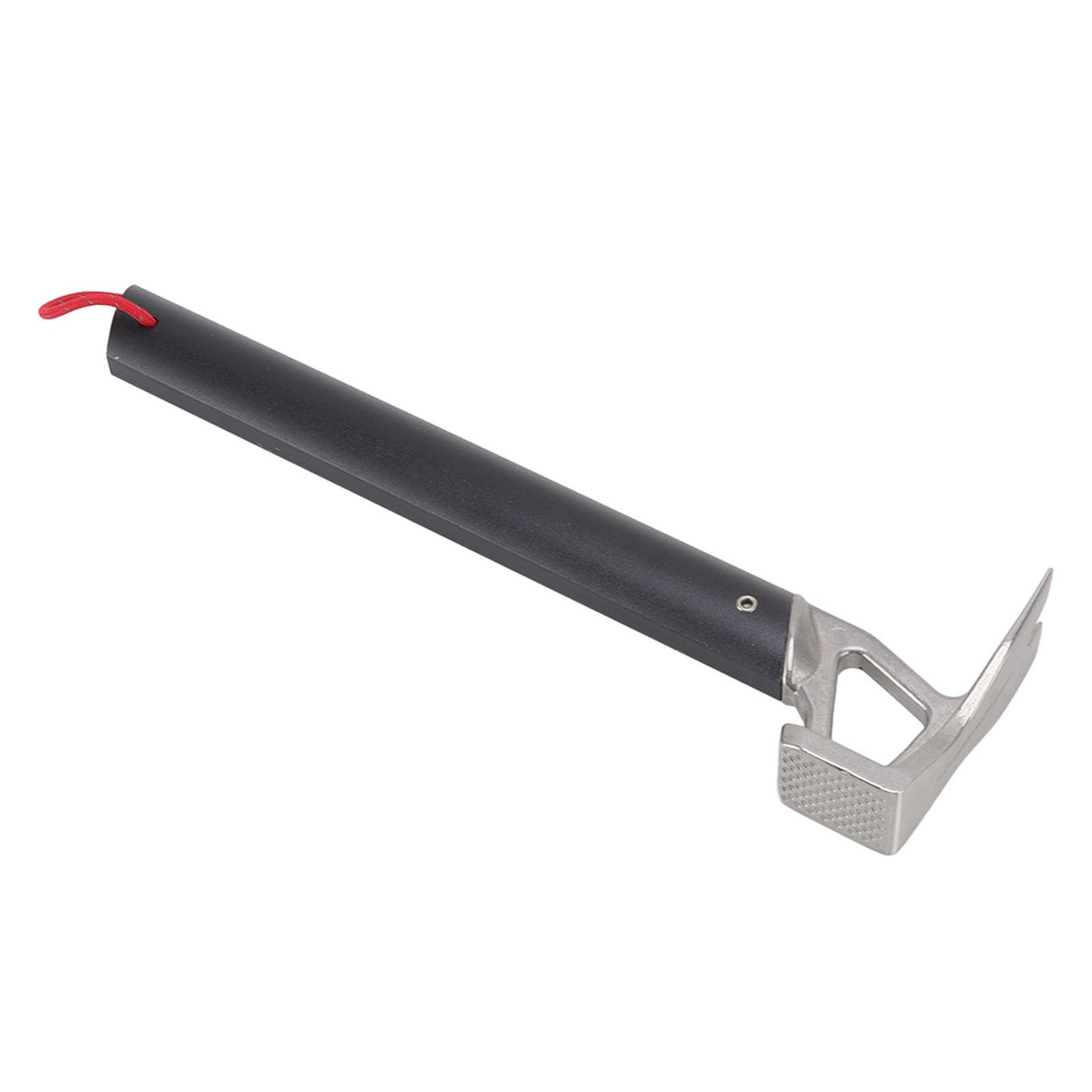Camping Hammer Stainless Steel Ox Horn Head Aluminum Handle Large Resistance Tent Stake Hammer for Camping Outdoor Black