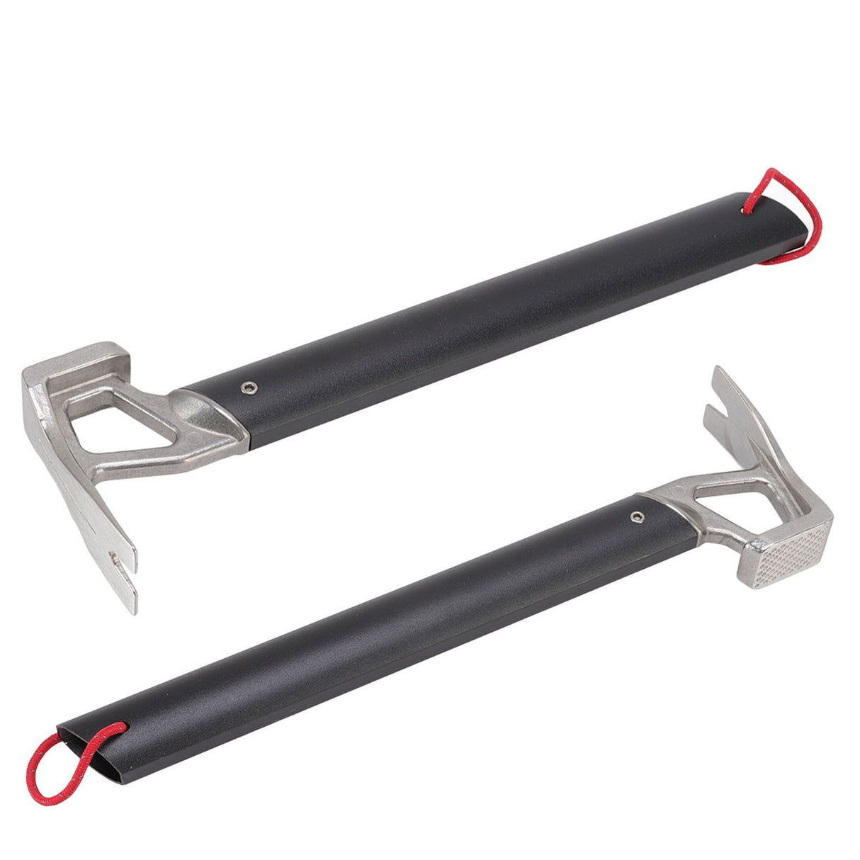 Camping Hammer Stainless Steel Ox Horn Head Aluminum Handle Large Resistance Tent Stake Hammer for Camping Outdoor Black