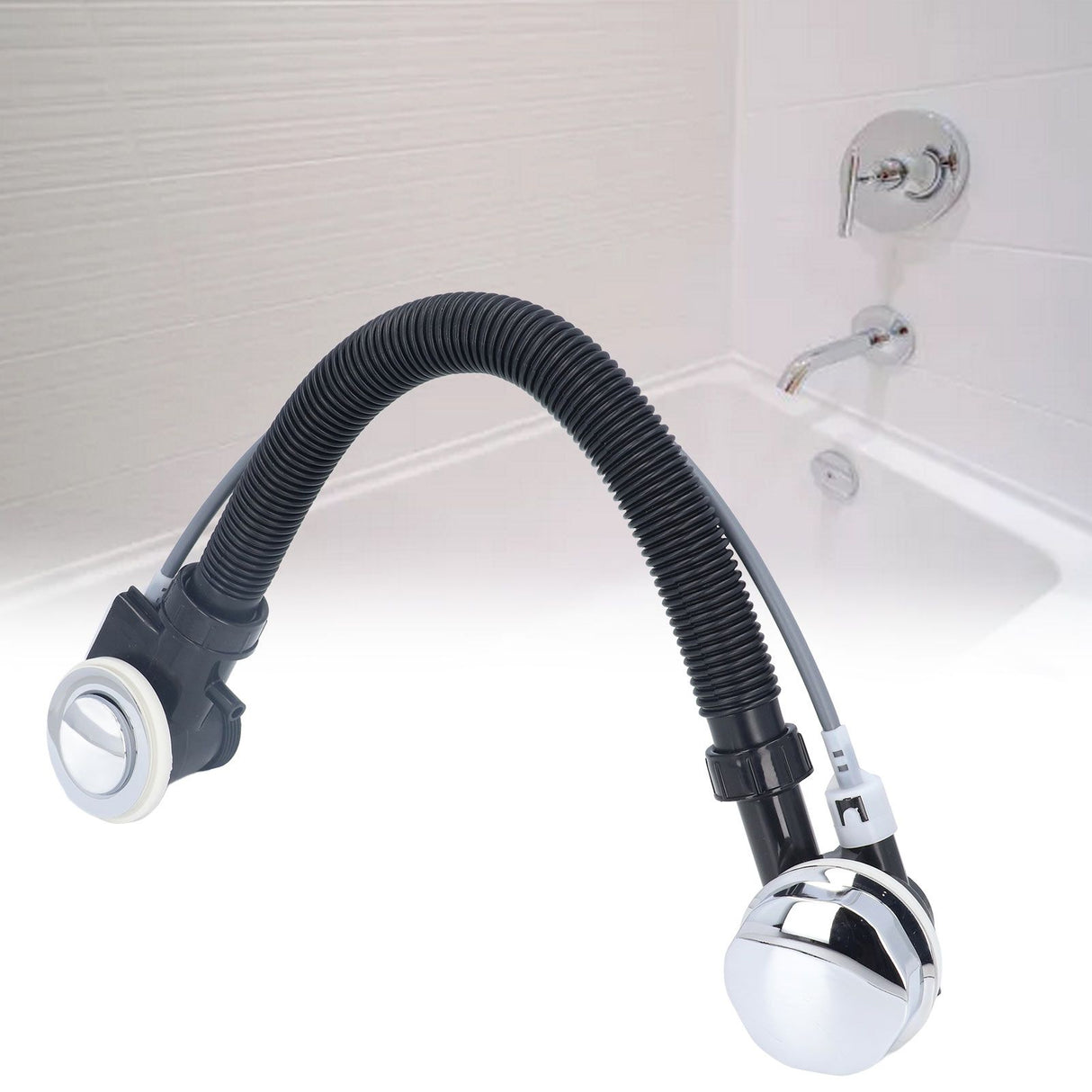 Bathtub Overflow Drainer Concealed Flexible SPA Bathtub Overflow Drain Pipe for Kitchen Bathroom